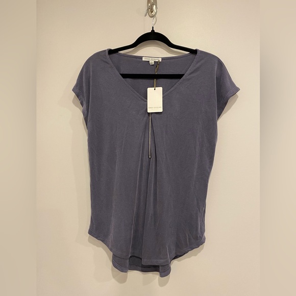 Green Envelope Tops - •2/$35• Green Envelope Gray Zipped Top NWT